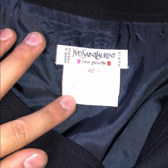 VINTAGE Yves Saint Laurent black skirt suit - Picture 4 of 4